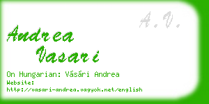 andrea vasari business card